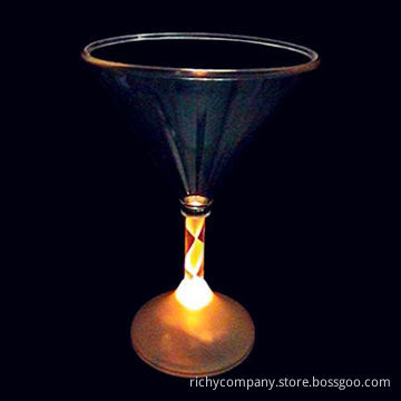Glow glass with LED light
